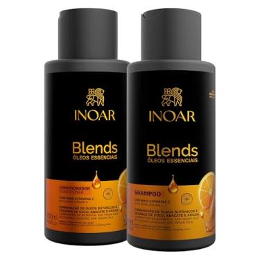 Imagem de Inoar, Kit Blends Shampoo e Condicionador com Óleos de Coco, Abacate e Argan, Hidratação, Maciez e Brilho Intenso - 2x500ml
