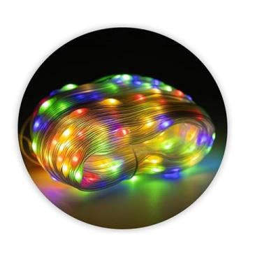 Imagem de Led Pisca Linha Com 20 Metros Lâmpadas Tomada 8 Modos (COLORIDO)