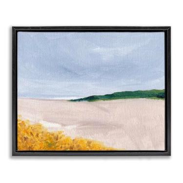 Imagem de Stupell Industries Tela flutuante preta com paisagem macia da Sicília design de arte de parede por Nikita Jariwala, 25 x 31