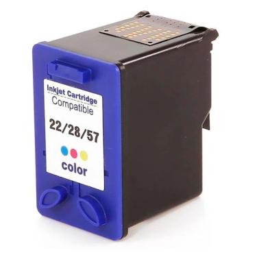 Imagem de  Cartucho de Tinta Colorido Compatível com 22 28 57 para F4180 F380 J3680 D2360 D2460 3920 3930 3420 D1455 D1360 14ml 