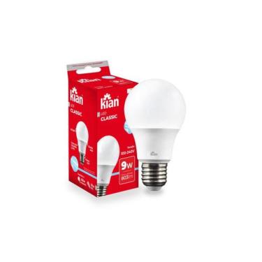Imagem de Kit 15x Lâmpada Led 9w Bulbo A60 Bivolt Luz Fria 6500k Kian, Bivolt