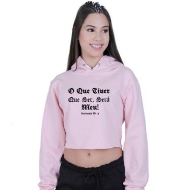 Imagem de Cropped Moletom Feminino Será Meu Racionais Mcs - Lafre, Rosa claro, G