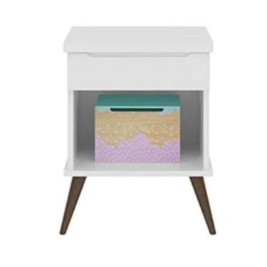 Imagem de Mesa de Cabeceira 1 Gaveta Mariana Branco - FbABY - Phoenix Baby
