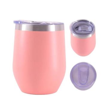 Imagem de Copo Térmico para Cerveja, 350mL, Isolamento por 4 Horas Gelado (Rosa Claro)