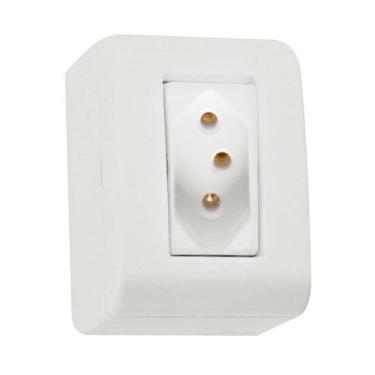 Imagem de Tomada Sobrepor Lizflex Tramontina 2p+T 20a Branca