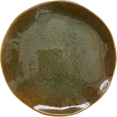 Imagem de Prato de sobremesa de cerâmica orgânico verde terra viva - haifa colle
