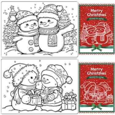 Imagem de CRASPIRE Feliz Natal, boneco de neve, inverno, usar um cachecol, carimbo de silicone transparente para decoração de cartões de diário, faça você mesmo, fundo de reserva de sucata, selos de borracha