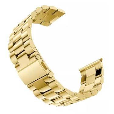 Imagem de Pulseira Aço Inoxidavel (DOURADA) Compatível Smartwatch Z.eblaze Vibe 7 Lite E Vibe 7 Pro