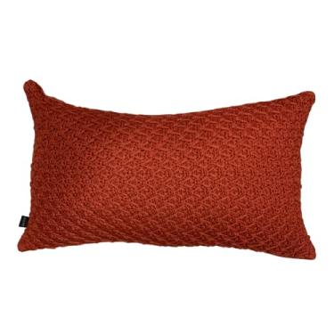 Imagem de Almofada em Tricot Tramado Coral Retangular
