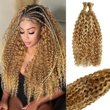 Imagem de Human Braiding Hair Munx Highlight Ombre Blonde Water Wave