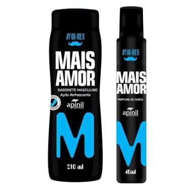 Imagem de Kit Mais Amor, Sabonete Masculino Refrescante 210ml + Perfume de Cueca 40ml, Para Homens