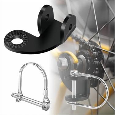 Imagem de Engate de reboque de bicicleta - Acessório de acoplador de aço de 12,2 mm compatível com Burley Bee e modelos mais antigos, funciona com freios a disco (90°)