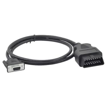 Imagem de LITEMATIRA Cabo adaptador de porta serial OBD2 de 16 pinos para DB9 de 1 m - OBD-II para DB9 RS232 Cabo conector de extensão de veículo automotivo para scanner de adaptador de diagnóstico, fêmea para