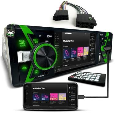 Imagem de Som Automotivo Rádio Mp4 Universal Espelhamento Via Cabo Usb Android I