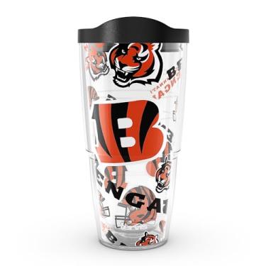 Imagem de Tervis NFL Cincinnati Bengals - Copo de viagem com isolamento térmico de parede dupla feito nos EUA mantém as bebidas frias e quentes, 680 g,