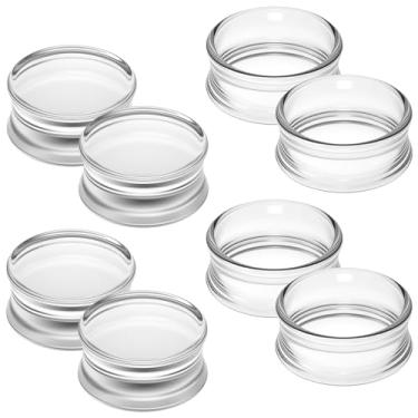 Imagem de Pexveiuu 6G-30 mm Medidores de acrílico para orelha, alargadores sólidos e vazados, alargadores leves, transparentes, duplos, alargadores de carne, brincos para mulheres e homens, Acrílico, plástico