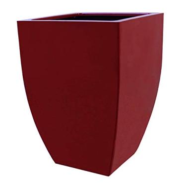 Imagem de Vaso Fibra Quadrado Moderno 48 Japi Fibra Vermelho