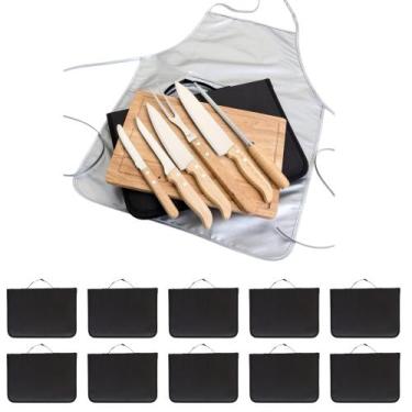 Imagem de 10 Kits - Kits Para Churrasco Estojo Completo 8 Itens - XBZ