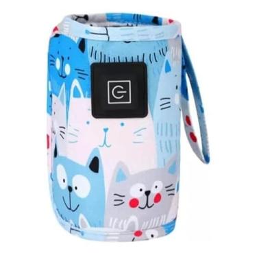 Imagem de Imagem do produto Aquecedor Mamadeira Regulagem Temperatura 3 Niveis Usb (Gato Azul)