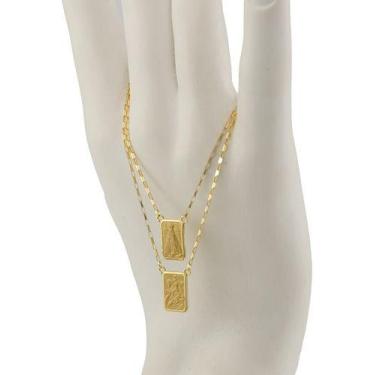 Imagem de Escapulário Aparecida São Jorge 8x12 70 Cm .85 Sf Ouro 18k - JOIE JOIA