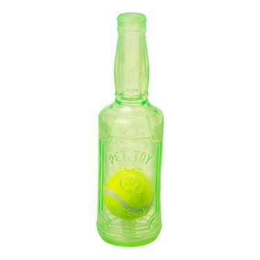 Imagem de IEUDNS Brinquedo para cachorro que faz barulho, suprimentos para animais de estimação para dentição, bola de tênis dentro, brinquedo interativo para, Verde