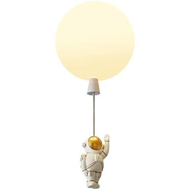 Imagem de Lustre nórdico de vidro fosco, luminária suspensa de teto de astronauta, luminária suspensa para ilha de cozinha e sala de estar, pingente de banheiro