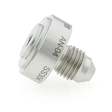 Imagem de 4AN Aço Inoxidável 304 Macho Flare Solda no Bung Montagem Montagem Soldável ao Tanque de Óleo Combustível AN4 JIC-4 AN (7/16-20) Conector Adaptador de Bico de Mangueira Rosca