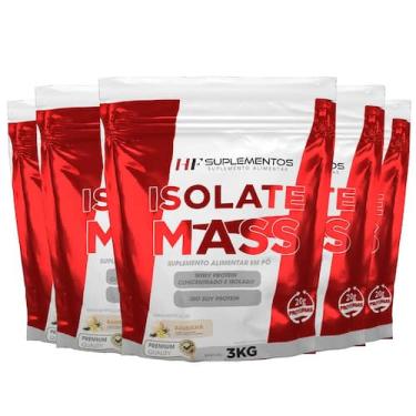 Imagem de 5x hipercalorico isolate mass baunilha 3kgbaunilha hf suplementos