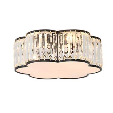 Imagem de Luminária de teto de cristal antiga, preta, moderna, retrô, ilha de cozinha, sala de estar, estudo, quarto, sala de jantar, abajur, elegante, lustre de cristal, iluminação de teto minimalist