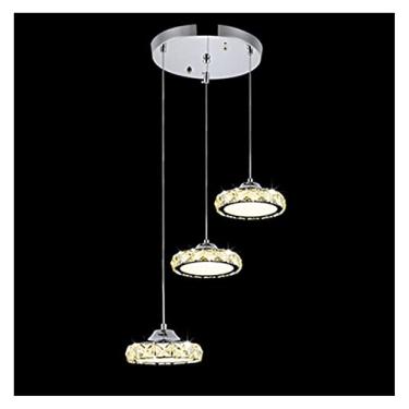 Imagem de Luminária retrô, lustre moderno, luminária pendente de cristal, lâmpada suspensa compatível com sala de jantar, cozinha, ilha, luzes pendentes, decoração para casa