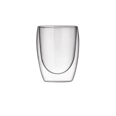 Imagem de URGDWEKJY Xícara de vidro chinesa simples xícara de chá de vidro de camada dupla xícara de chá de sala de chá de escritório conjunto de chá copo de suco copo de vidro resistente ao calor copo de água