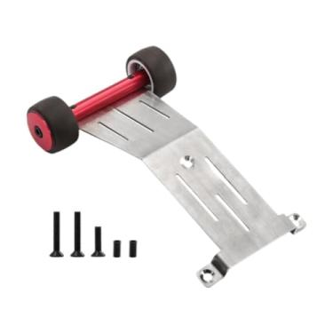 Imagem de Esquirla Barra de roda de aço inoxidável 1/16 RC Car Heads up Wheel Spare Parts Substituições confiáveis ​​Fácil instalação para Mini 4x4, Vermelho
