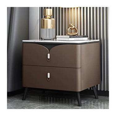 Imagem de Mesa lateral para cama, mesa de cabeceira pequena de ardósia, mesa de cabeceira para quarto, mesa de cabeceira com textura durável, mesa de cabeceira artesanal (comprimento: 50 cm, estilo: 06) (6 40