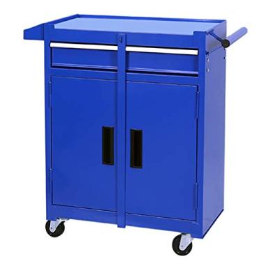 Imagem de XNXWDZ Carrinho de ferramentas organizador de gaveta de serviço industrial multifuncional armário de ferramentas 100 kg pode ser usado em jardins e armazéns (azul)