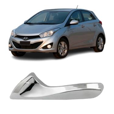 Imagem de Maçaneta Interna Gatilho HB20 Prata HB20 S 2012 Até 1019 Lado Esquerdo Porta Dianteira E Traseira