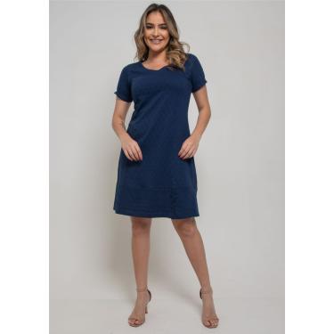 Imagem de Vestido Algodão Pau a Pique Básico Azul Marinho