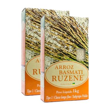 Imagem de Kit 2X: Arroz Basmati Longo Ruzene 1kg