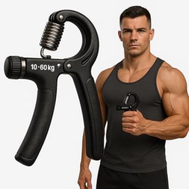 Imagem de Hand Grip Ajustável 10–60kg Fortalecedor de Mão e Antebraço | Exercitador de Força, Pegada e Resistência Muscular – Fitness, Academia e Reabilitação