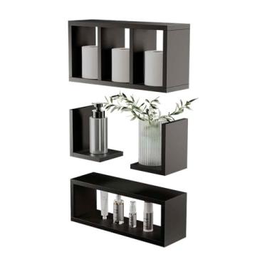 Imagem de Nichos Prateleiras Decorativas Versalhes 40cm Preto para Banheiro