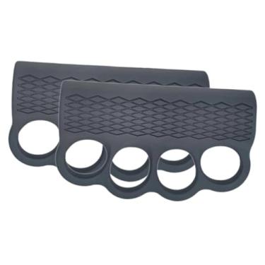 Imagem de menolana 1 par de luvas de ginástica para levantamento de peso, de silicone portátil, antiderrapante, proteção para as mãos, para musculação e fitness, Cinza