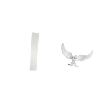 Imagem de Fenteer Abajur de Chão Angelical com Detalhe de Estatueta de Resina Alada, Capa Aconchegante para Luminária de Pé em Sala de Estar, para Decoração de