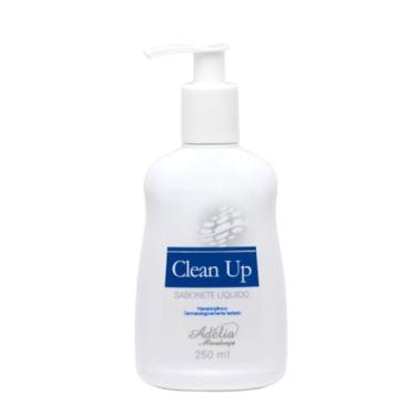 Imagem de Clean Up, Adelia Mendonça Cosmeticos, Sabonete Líquido Espumante, Limpeza Hidratante, 250ml, Para Peles Sensíveis e Delicadas, Com Extrato de Sálvia e Camomila