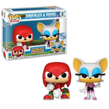 Imagem de Funko Pop! Games: Sonic - Knuckles and Rouge pacote com 2 (Exc), boneco de vinil colecionável - 77477