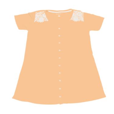 Imagem de Camisola Manga Curta Botão/Silk K177 Basic+ Salmão P