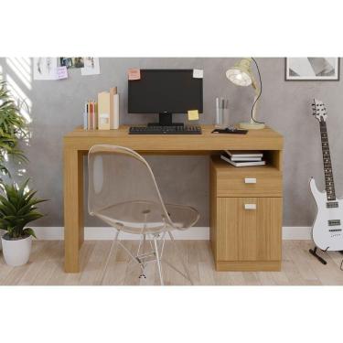Imagem de Mesa De Computador Solteiro Melissa 1 Porta E 1 Gaveta Nature - Permóbili