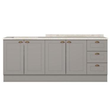 Imagem de Balcao Tampo 120 Cm Balcao Cooktop 80 Cm Calcare Henn - MÓVEIS HENN