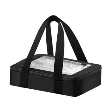Imagem de Fxzqgnh Bolsa Térmica Isolada para Caçarola, Bandeja para Alimentos, Bolsa Térmica de Alumínio com Janela Transparente, Feita de Oxford E Alumínio, Ideal para