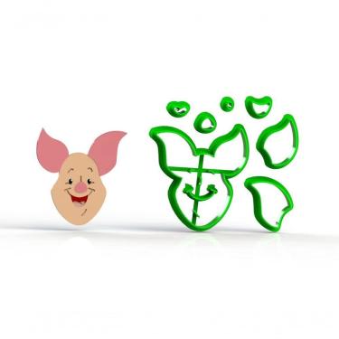 Imagem de Cortador Ursinho Pooh - Leitão - Modular Tamanho 6 Cm