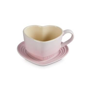 Imagem de Caneca Coração com Pires 220 ml Shell Pink Le Creuset