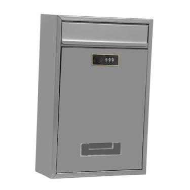 Imagem de Ｂｅｓｇａ Caixa de Correio de Parede com Fechadura Sem Chave, em Metal, às Intempéries, Acessório Robusto para Documentos e Cartas, 22x8,5x32cm, Cinza